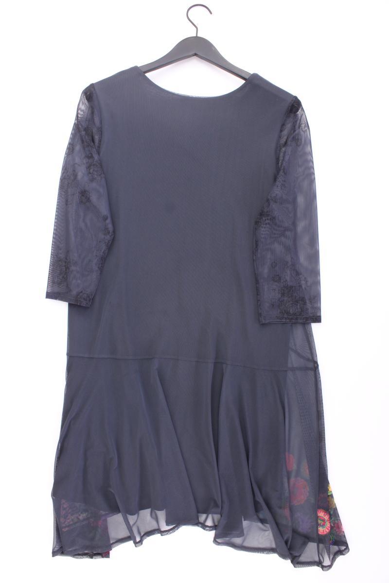 Desigual Chiffonkleid Gr. XXL mit Blumenmuster 3/4 Ärmel grau aus Polyester