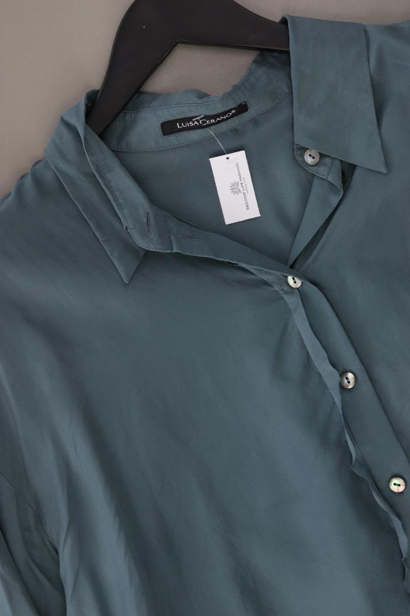 Luisa Cerano Seidenbluse Gr. 42 Langarm türkis