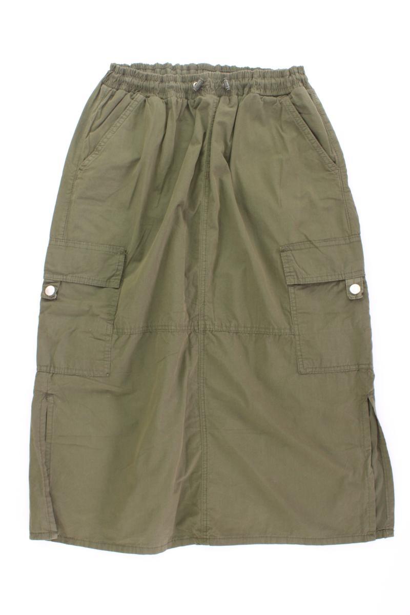 Stradivarius Maxirock Gr. XL olivgrün aus Baumwolle