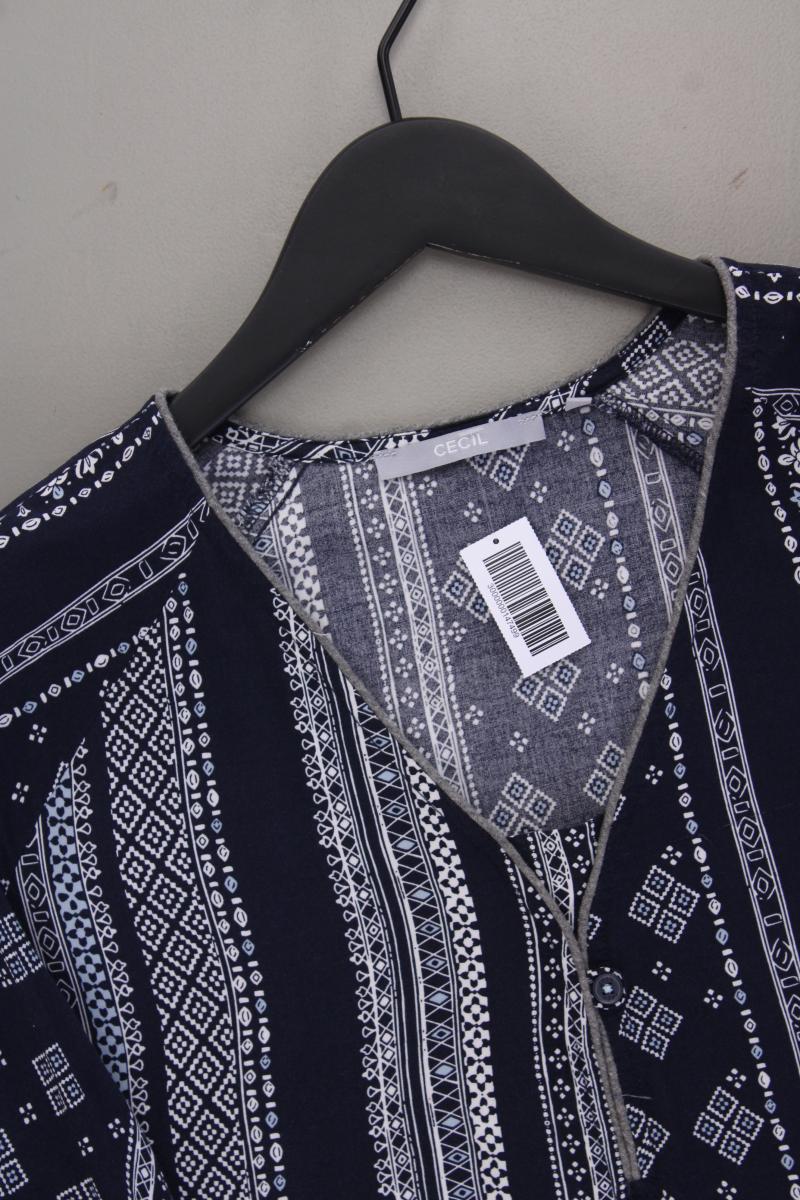 Cecil Kurzarmbluse Gr. L blau