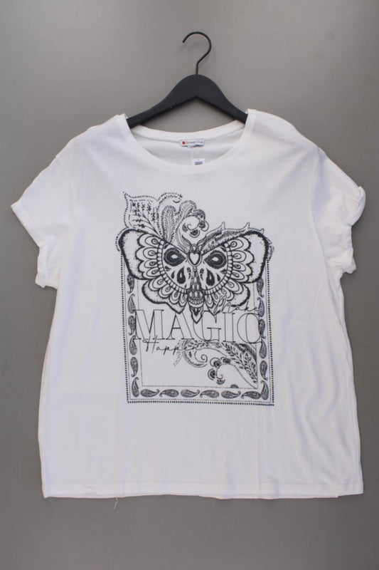 Street One Printshirt Gr. 46 Kurzarm weiß