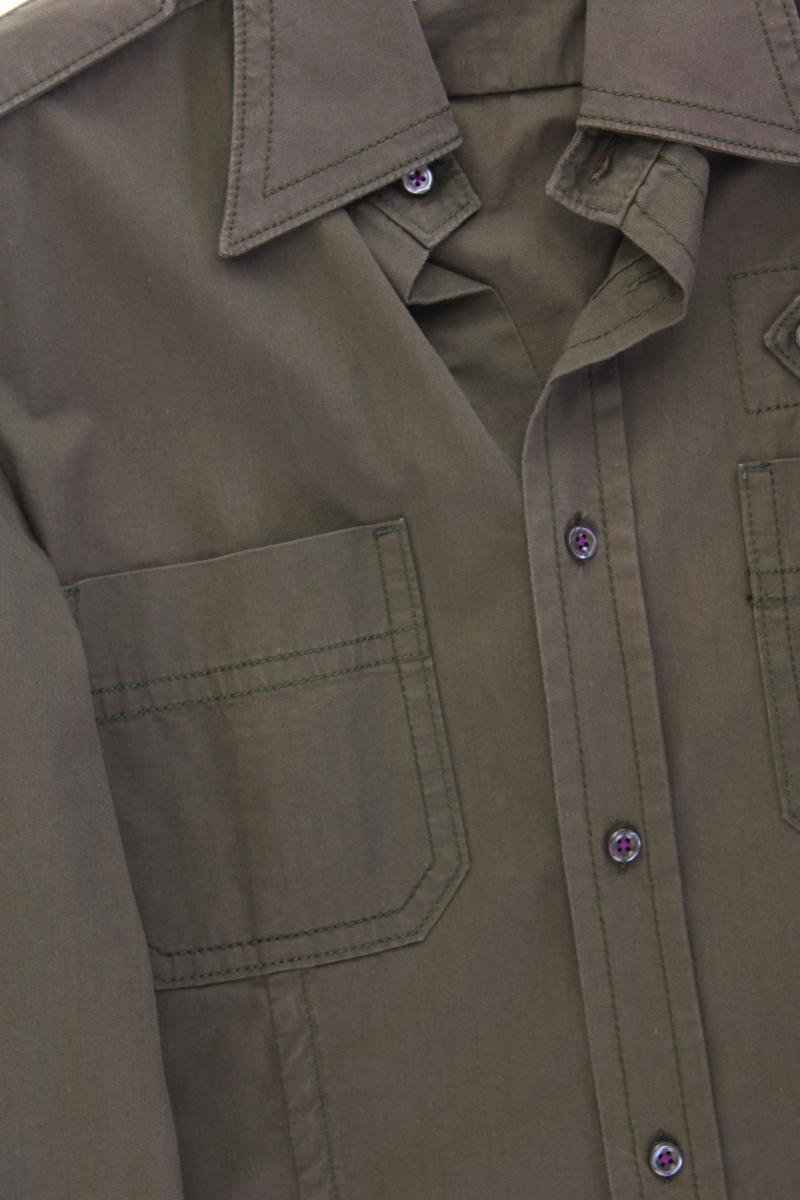 Dsquared2 Langarmhemd für Herren Gr. M olivgrün aus Baumwolle