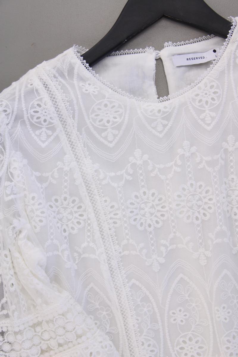 Reserved Spitzenkleid Gr. L 3/4 Ärmel creme aus Baumwolle