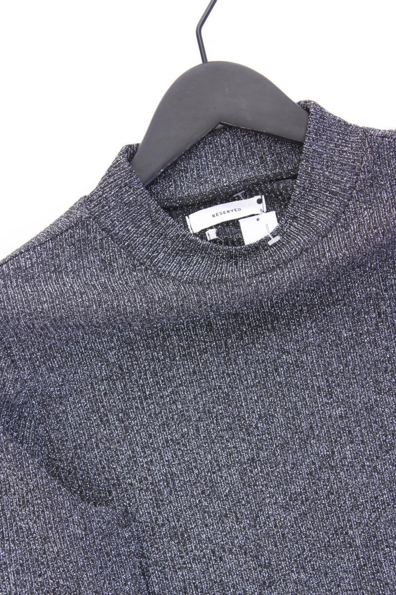 Reserved Longsleeve-Shirt Gr. XL Langarm mit Glitzer silber aus Polyester