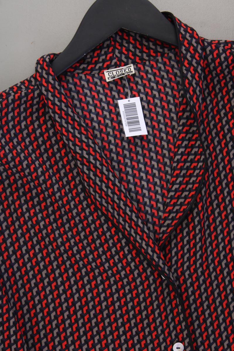 Closed Seidenbluse Gr. XL geometrisches Muster neuwertig Langarm rot