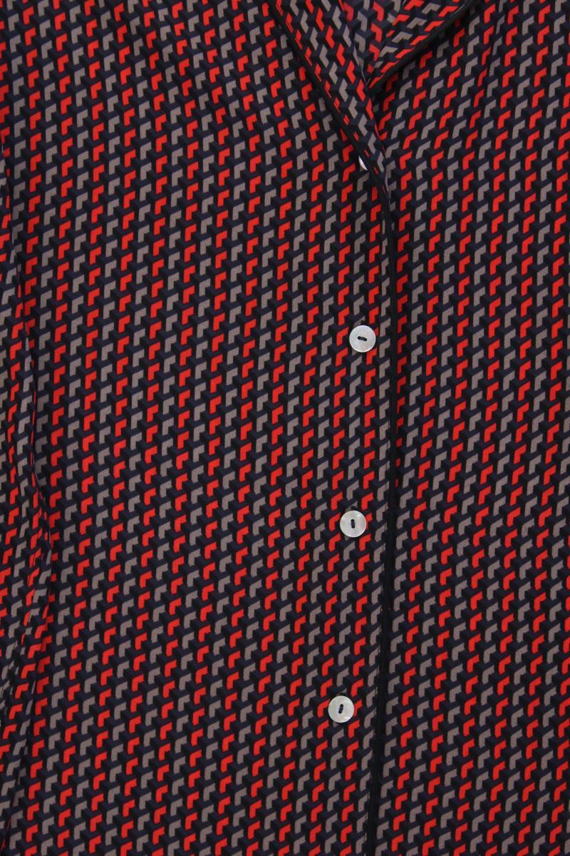Closed Seidenbluse Gr. XL geometrisches Muster neuwertig Langarm rot