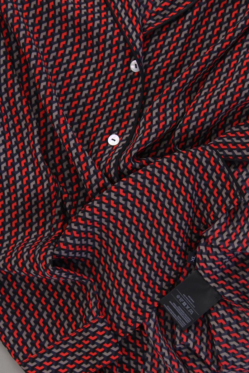 Closed Seidenbluse Gr. XL geometrisches Muster neuwertig Langarm rot