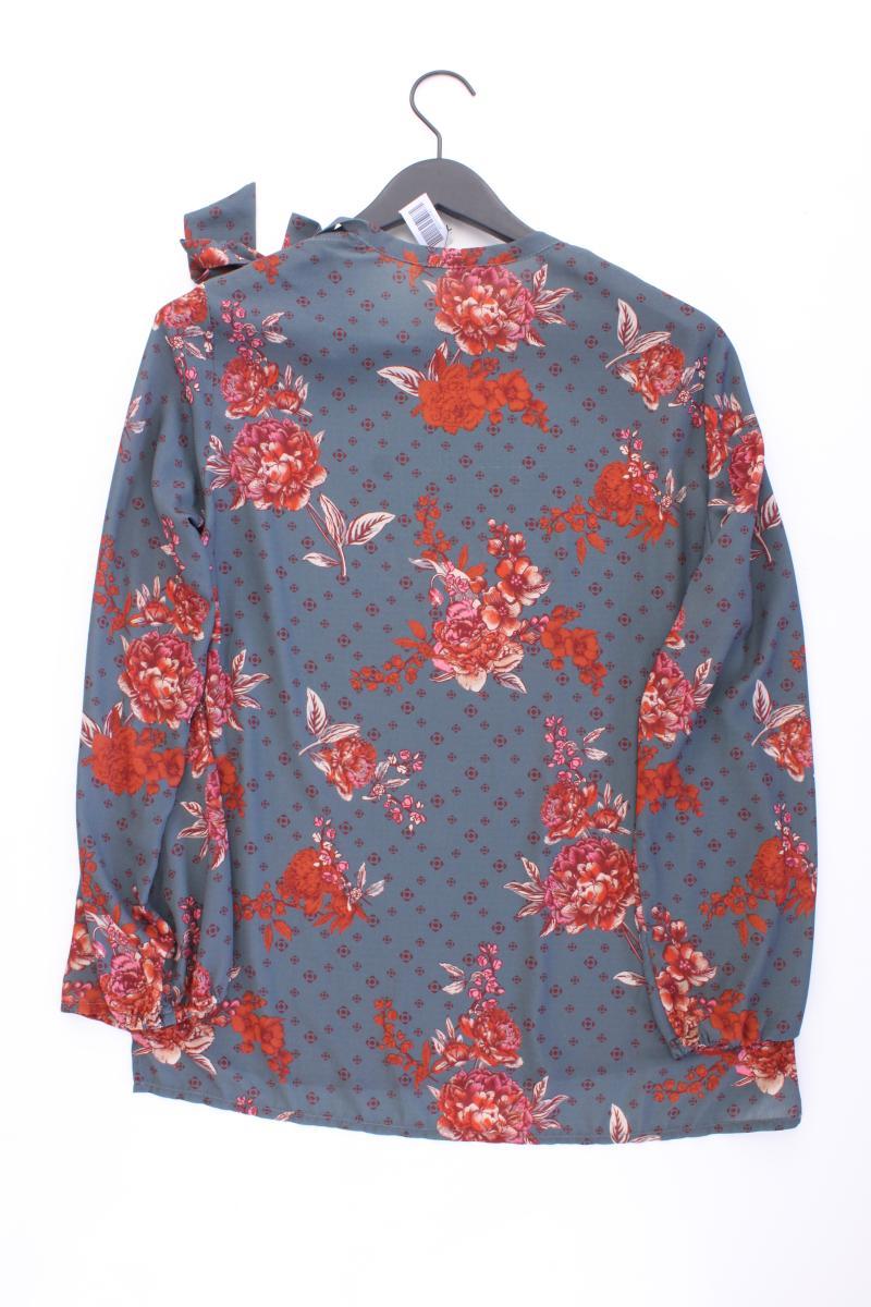 Feelings Sound Bluse Gr. 42 mit Blumenmuster Langarm blau