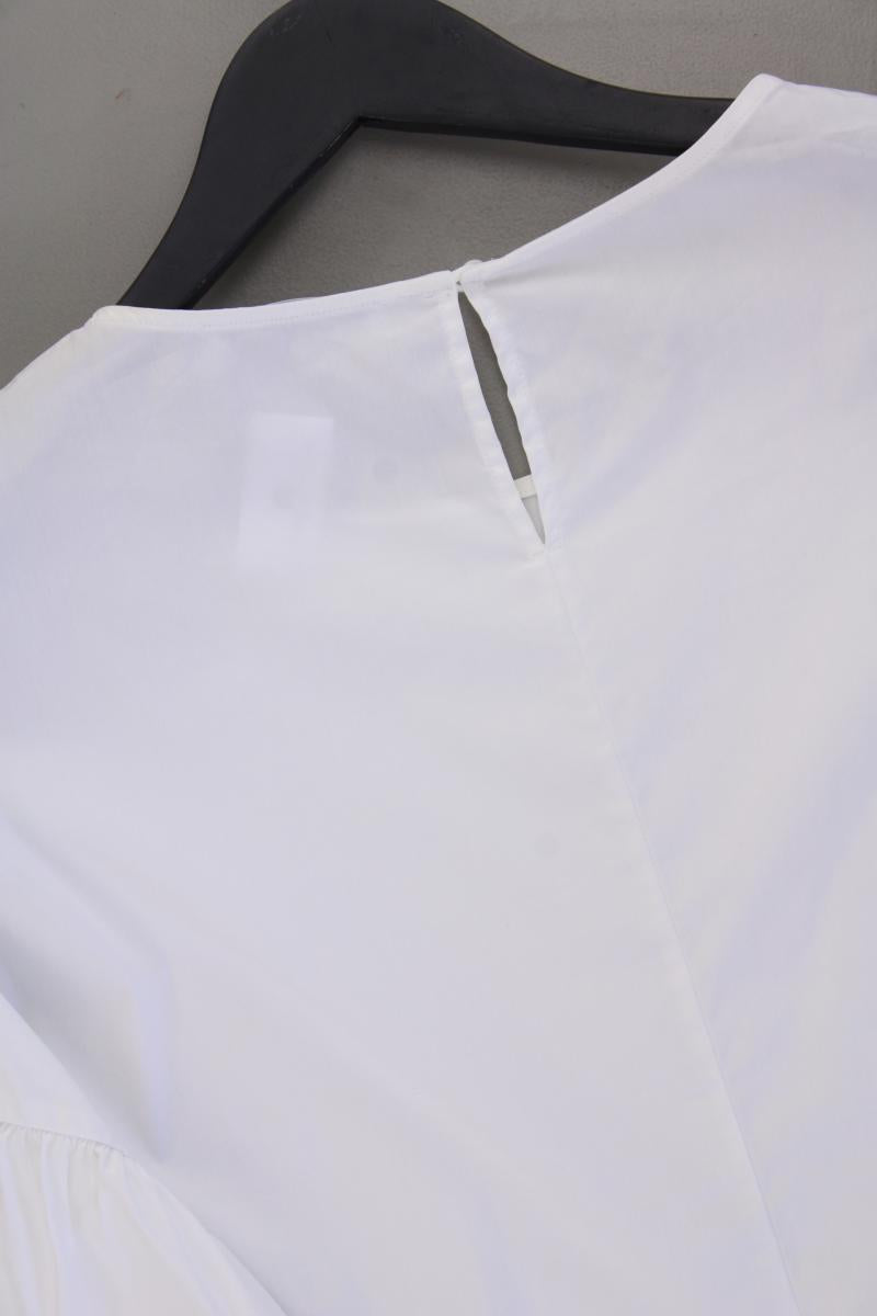Soluzione Classic Bluse Gr. 38 Trompetenärmel weiß aus Baumwolle