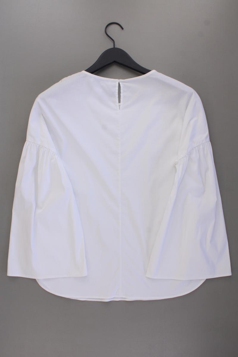 Soluzione Classic Bluse Gr. 38 Trompetenärmel weiß aus Baumwolle
