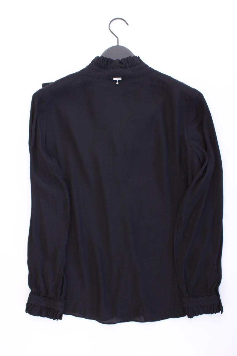 Airfield Rüschenbluse Gr. 40 neuwertig Langarm schwarz aus Acetat