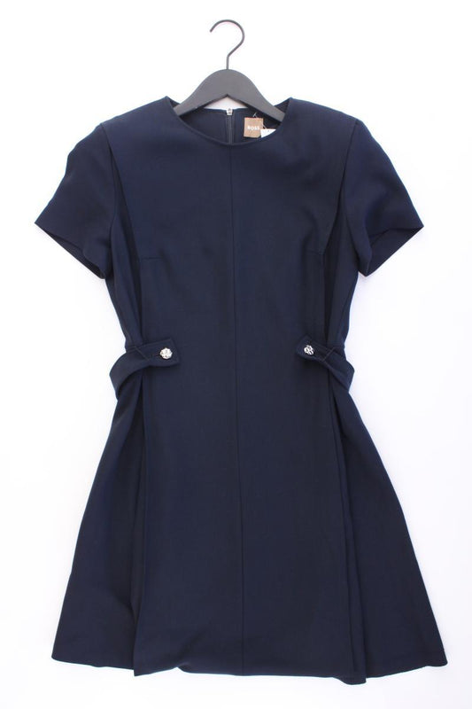 BOSS by Hugo Boss Bleistiftkleid Gr. 36 Kurzarm blau aus Viskose