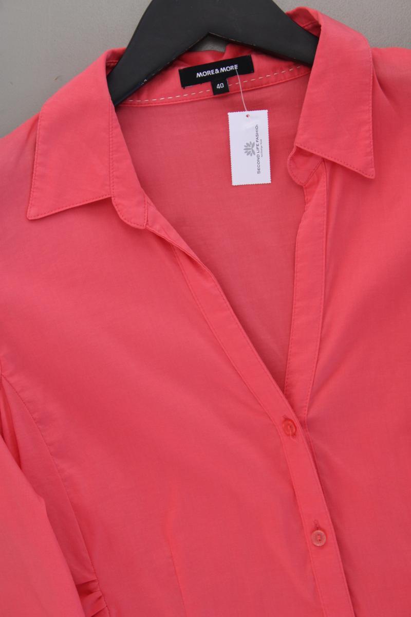 More&More Langarmbluse Gr. 40 neuwertig pink aus Baumwolle