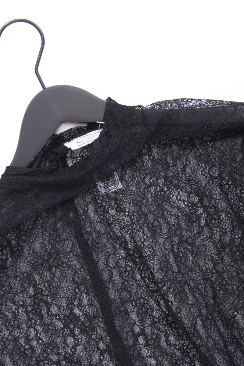 Reserved Spitzenbluse Gr. XL Langarm schwarz aus Polyamid
