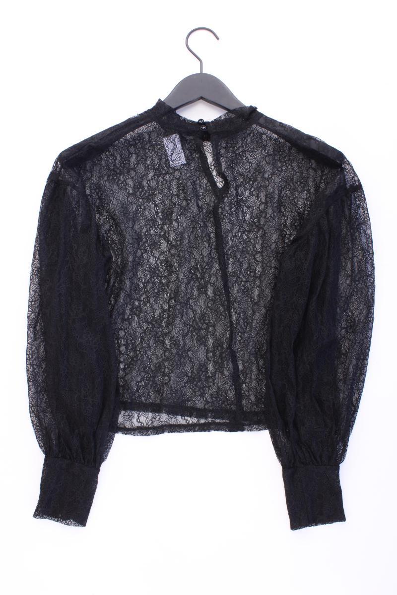 Reserved Spitzenbluse Gr. XL Langarm schwarz aus Polyamid
