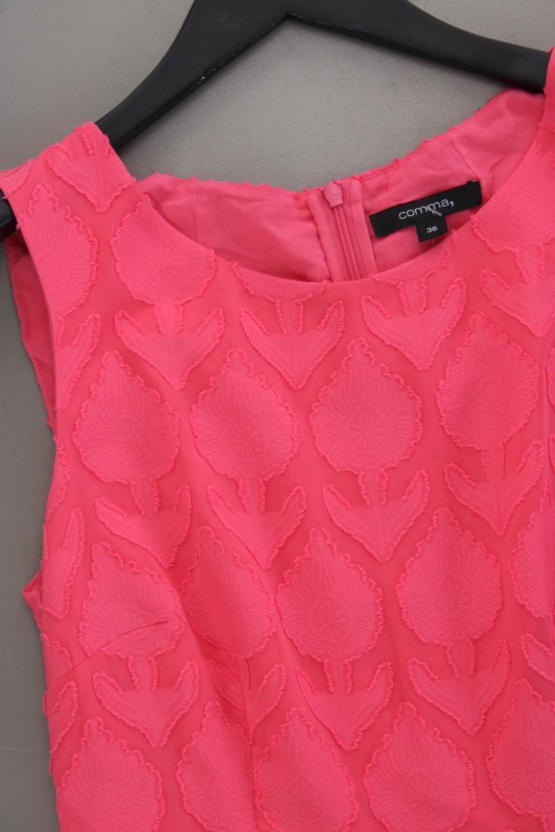 comma, Midikleid Gr. 36 neuwertig Ärmellos pink aus Polyester