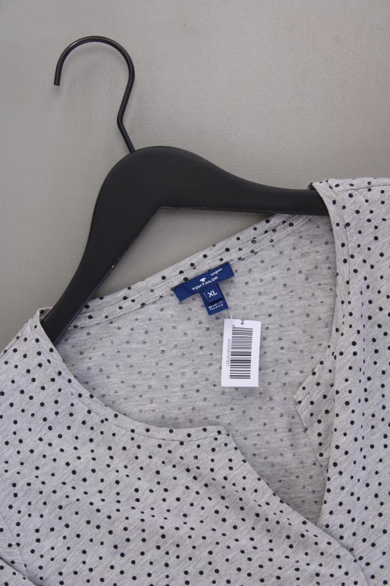 Tom Tailor Classic Shirt Gr. XL gepunktet 3/4 Ärmel grau aus Baumwolle