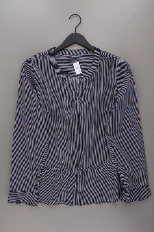 Street One Langarmbluse Gr. 42 gestreift blau aus Baumwolle