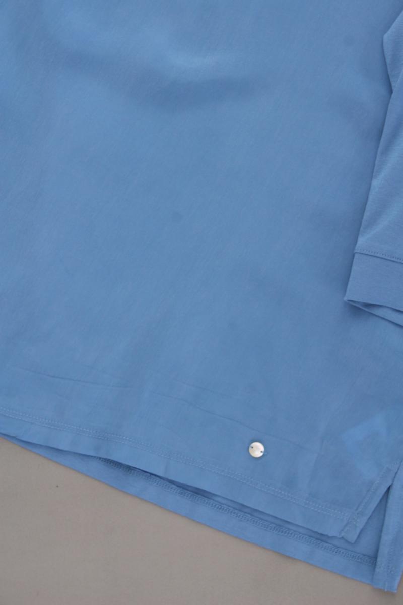 Brax Classic Bluse Gr. 44 3/4 Ärmel blau aus Viskose