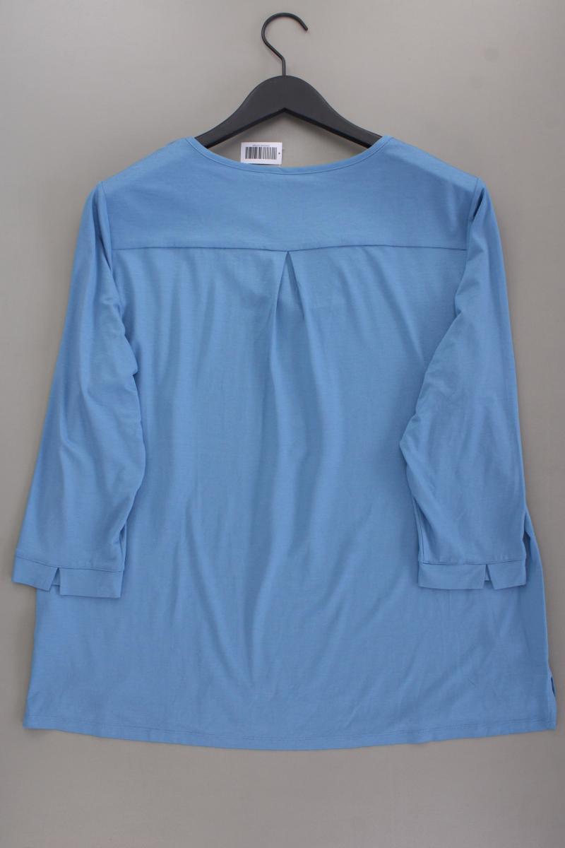 Brax Classic Bluse Gr. 44 3/4 Ärmel blau aus Viskose