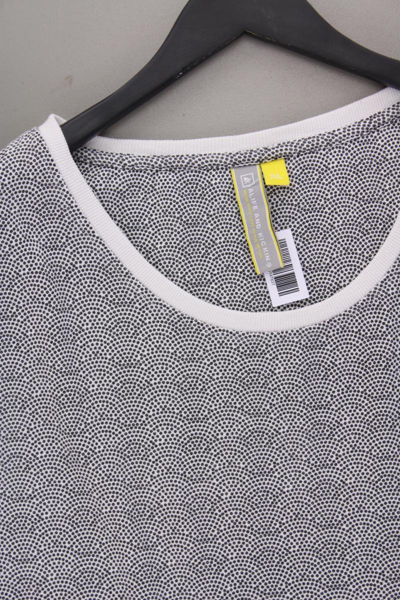 ALIFE AND KICKIN Longshirt Gr. XL gepunktet Kurzarm grau aus Baumwolle