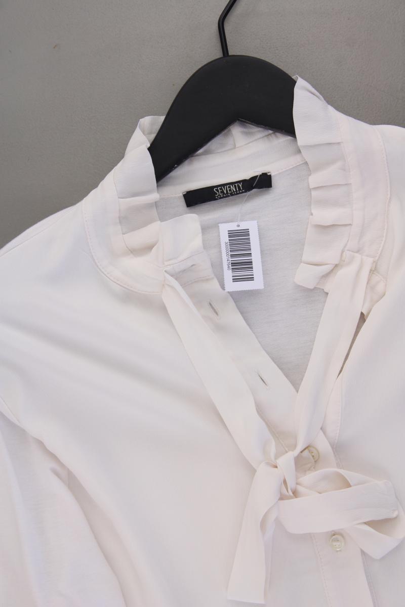 Seventy Sergio Tegon Schluppenbluse Gr. IT 44 (M) Langarm creme aus Viskose