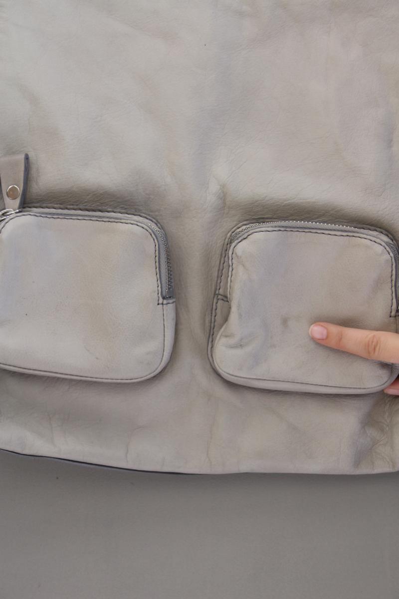 René Lezard Henkeltasche grau aus Leder