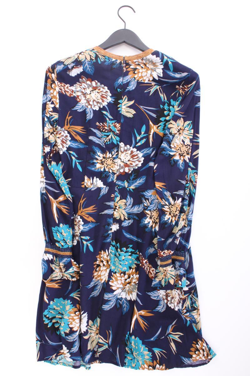 YAS Langarmkleid Gr. S mit Blumenmuster blau