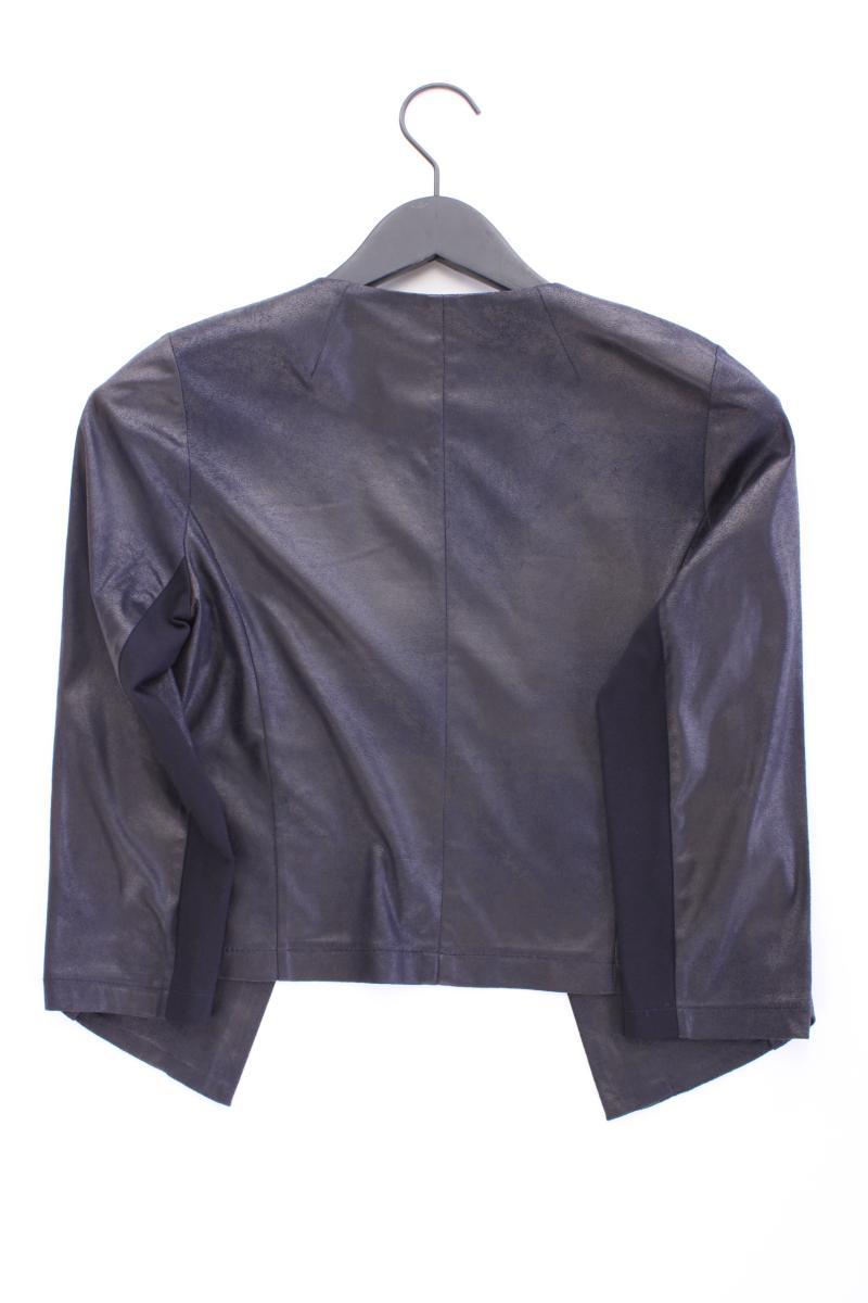 comma, Cardigan in Wildlederoptik Gr. 36 neuwertig Langarm schwarz aus Polyester