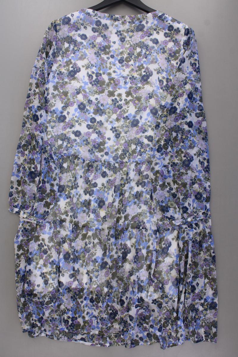 Gina Benotti Kleid Gr. 44/46 mit Blumenmuster Langarm blau