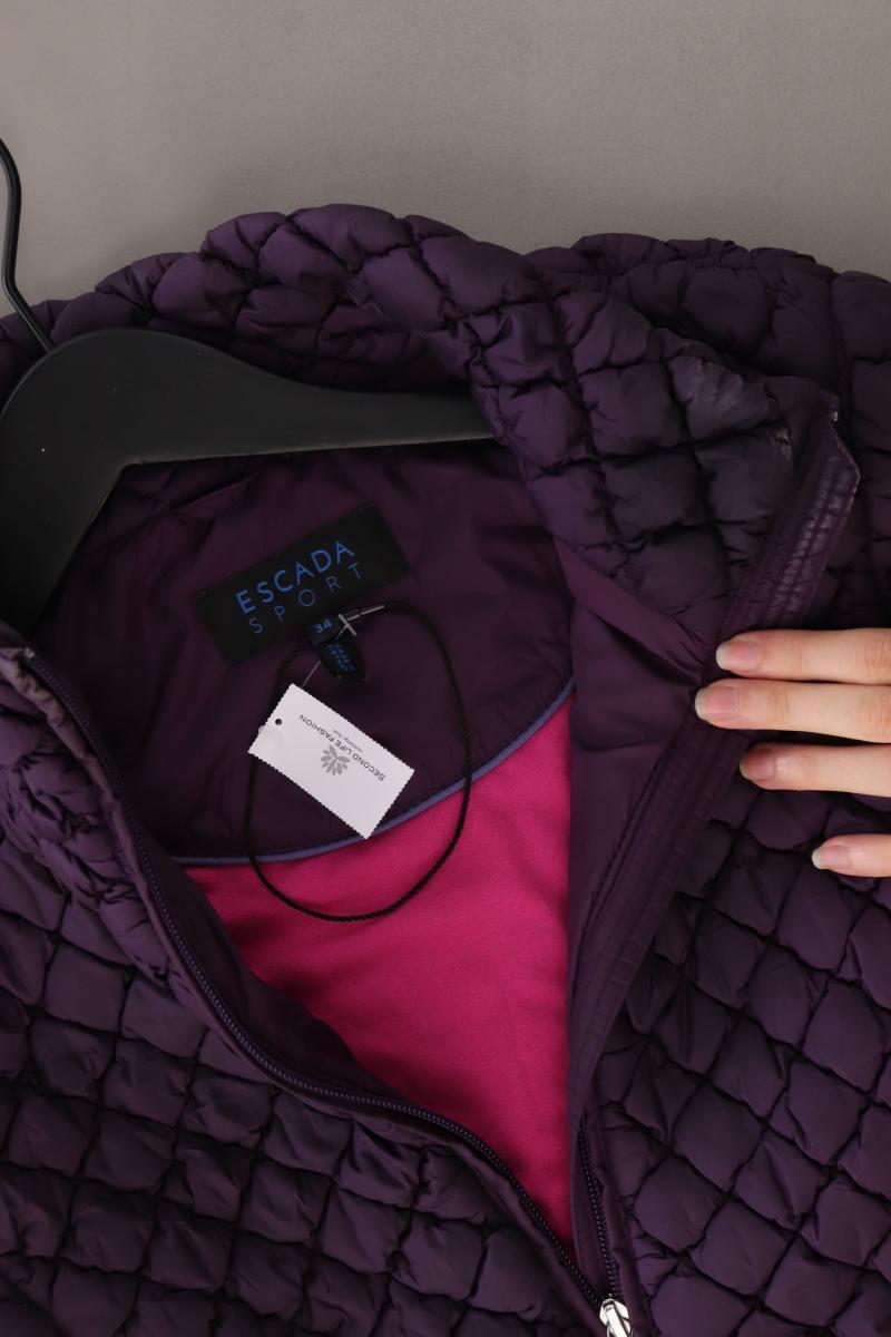 Escada Sport Steppjacke Gr. 34 mit Gürtel Vintage lila aus Polyamid