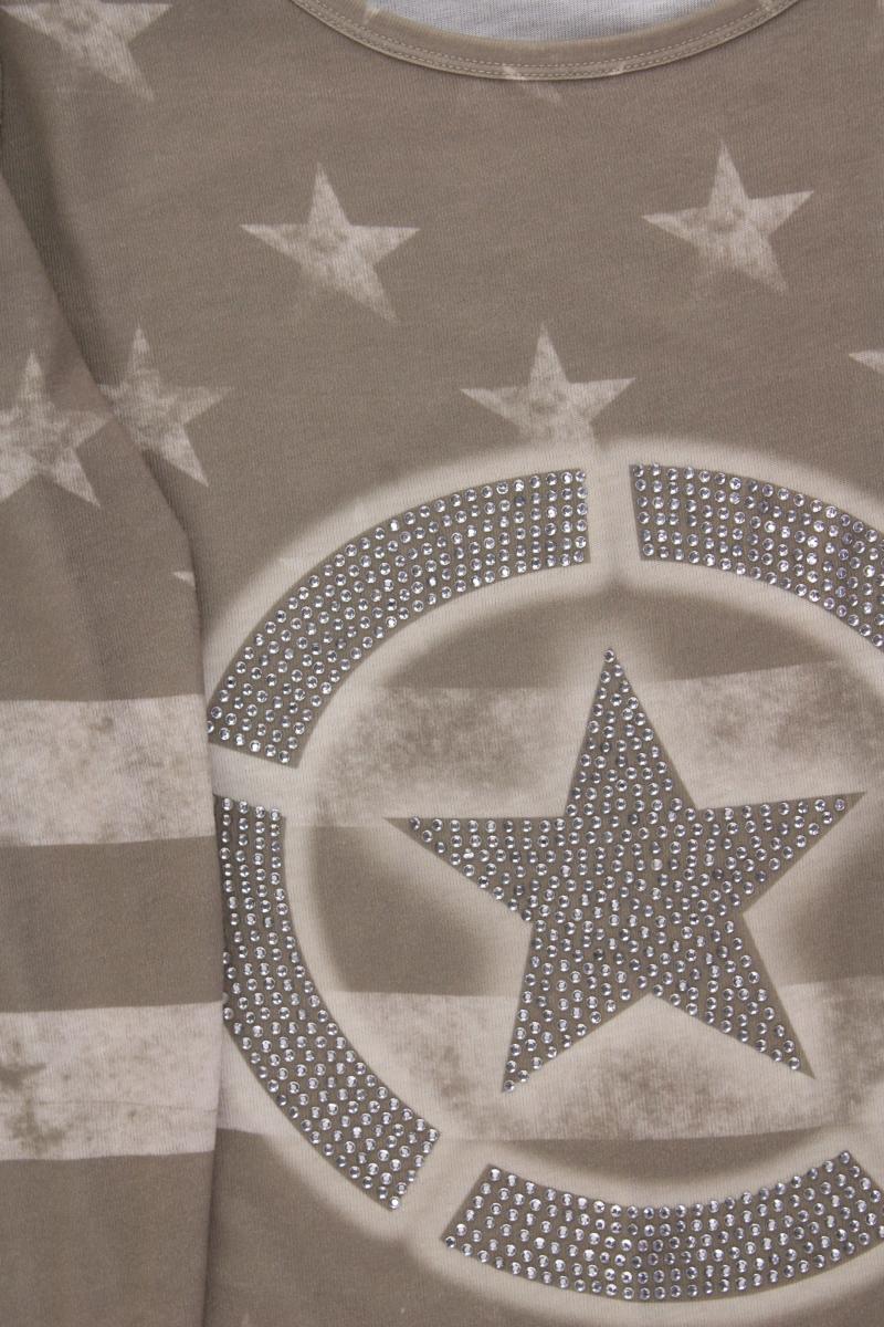 Best Connections Langarmshirt mit Sternenmuster Gr. 38 neuwertig braun