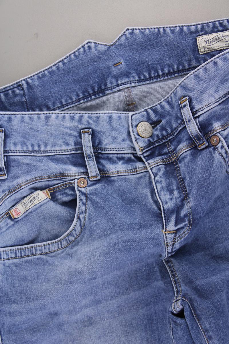 Herrlicher Boot Cut Jeans Gr. W32 Modell Pearl Boot Cropped blau aus Baumwolle