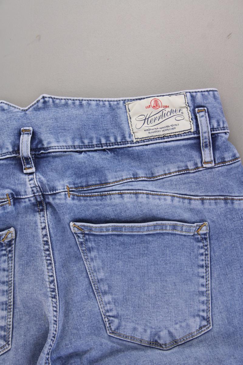 Herrlicher Boot Cut Jeans Gr. W32 Modell Pearl Boot Cropped blau aus Baumwolle