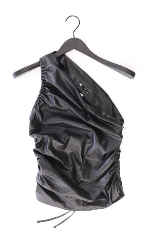 Zara Ärmellose Bluse Gr. S schwarz aus Polyurethan