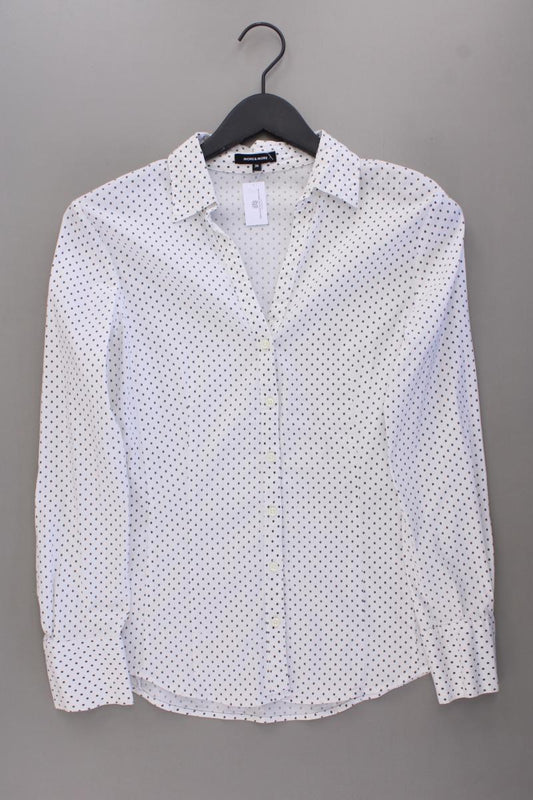 More&More Langarmbluse Gr. 38 gepunktet weiß aus Baumwolle