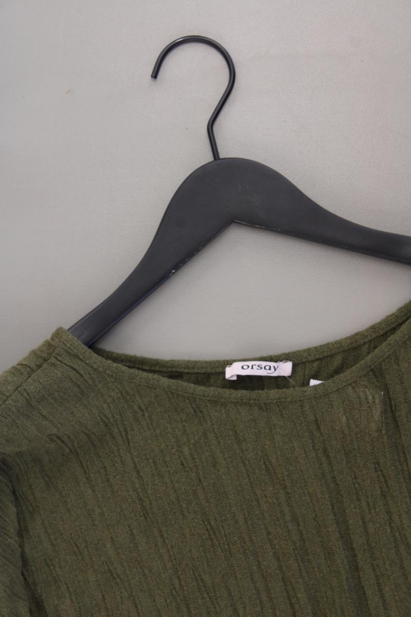 Orsay Shirt Gr. 44 Kurzarm olivgrün