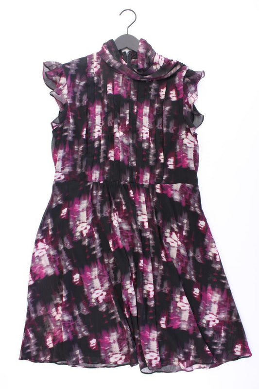 DKNY Chiffonkleid Gr. 42 Kurzarm lila aus Polyester