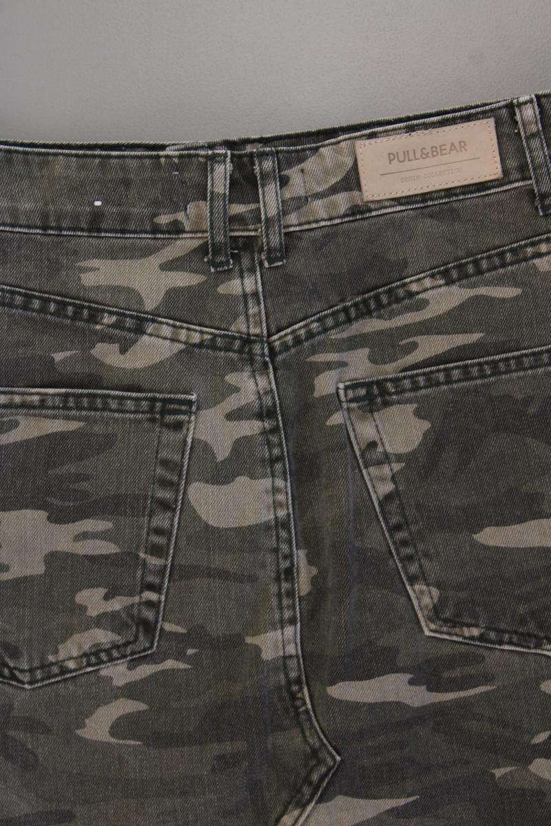 Pull&Bear Jeansrock Gr. M camouflage olivgrün