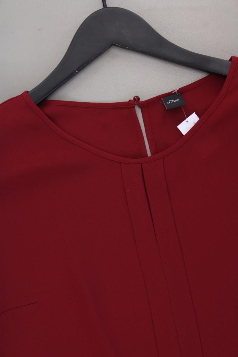 s.Oliver Kurzarmbluse Gr. 38 rot aus Polyester
