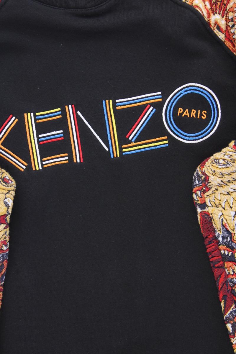 Kenzo Langarmpullover für Herren Gr. XL schwarz aus Baumwolle
