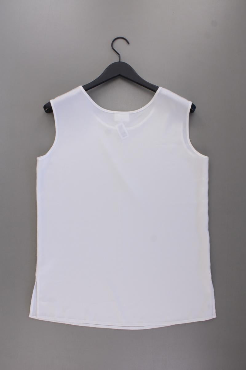 Sommermann Ärmellose Bluse Gr. 40 neuwertig weiß aus Polyester