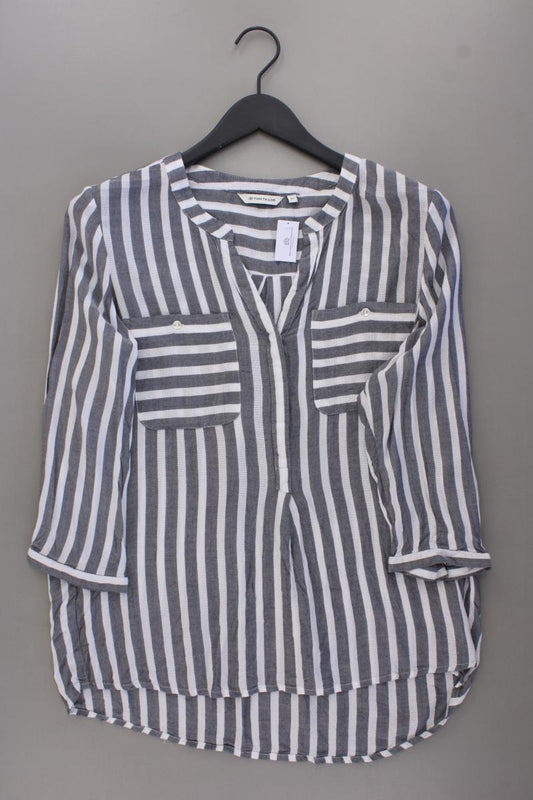 Tom Tailor Oversize-Bluse Gr. 40 gestreift 3/4 Ärmel grau