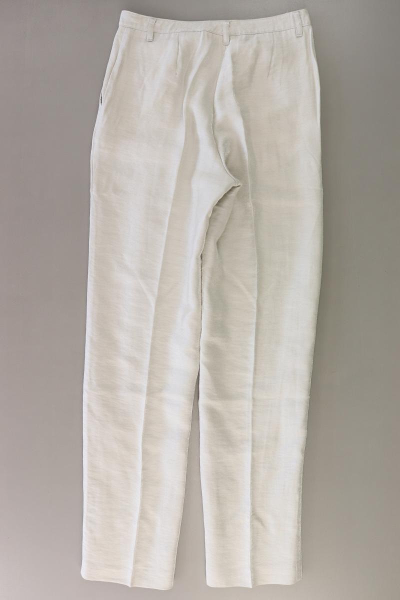 Stefanel Hose mit Leinen Gr. IT 42 (S) Vintage grau aus Rayon