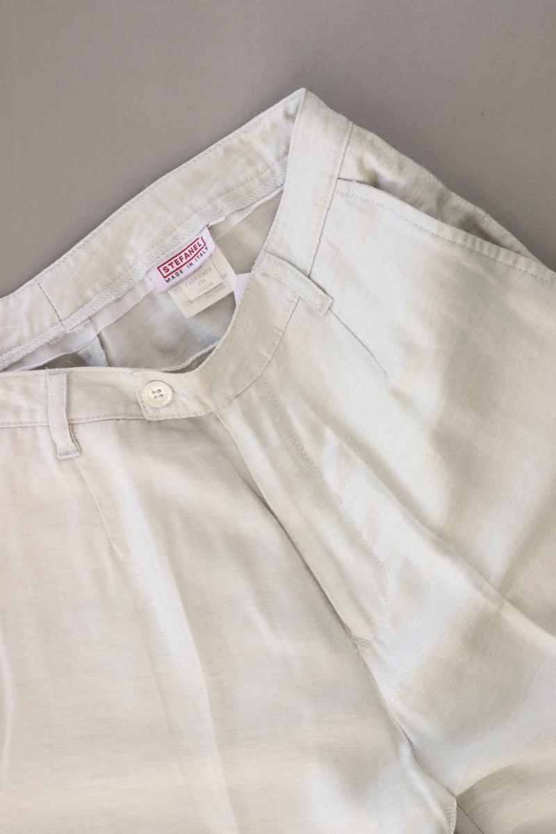 Stefanel Hose mit Leinen Gr. IT 42 (S) Vintage grau aus Rayon
