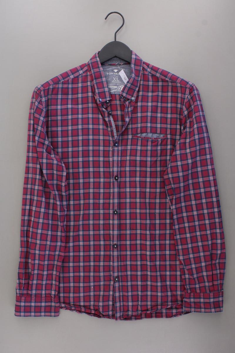Tom Tailor Karohemd für Herren Gr. XL kariert Langarm rot