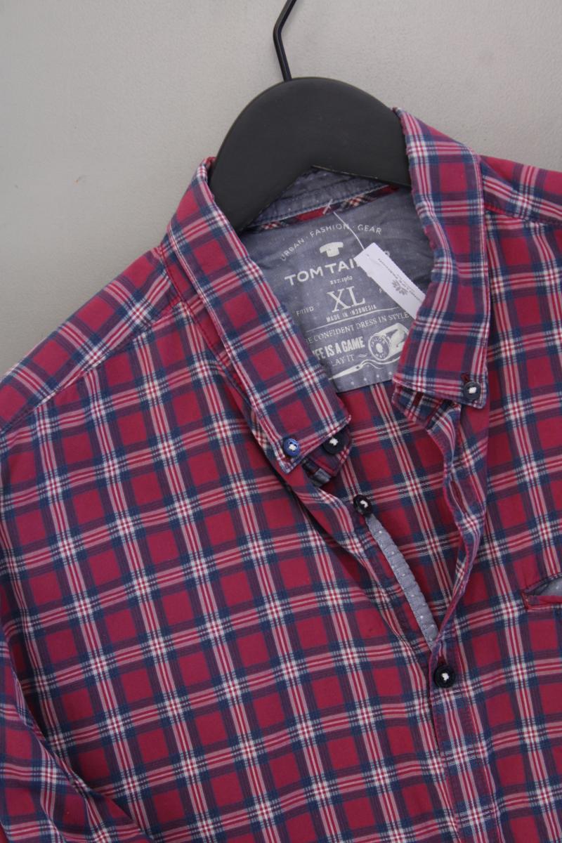 Tom Tailor Karohemd für Herren Gr. XL kariert Langarm rot