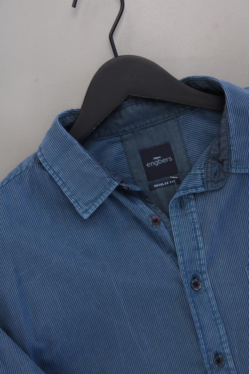 Engbers Langarmhemd für Herren Gr. XL gestreift blau