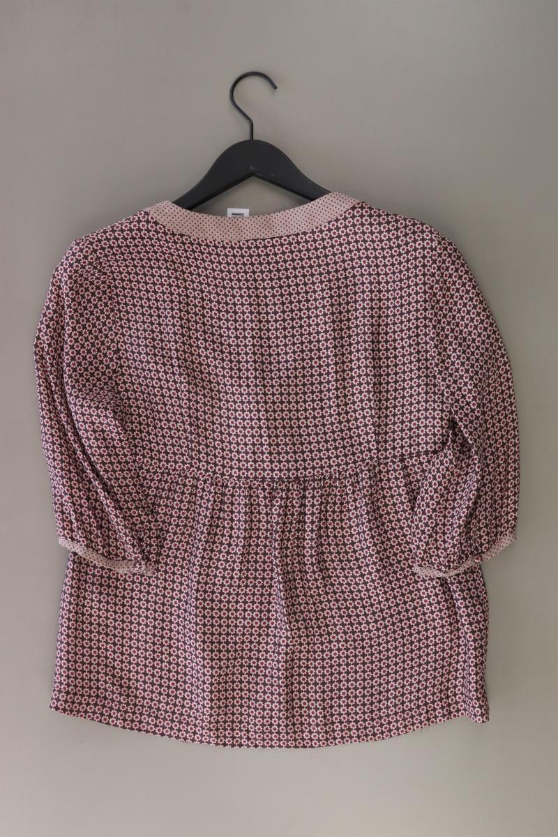 MaxCo. Regular Bluse Gr. 42 mit Blumenmuster 3/4 Ärmel rosa aus Viskose