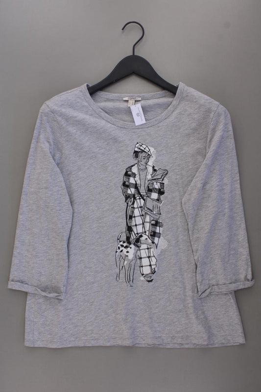 Esprit Printshirt Gr. XXL 3/4 Ärmel grau aus Baumwolle
